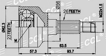 ШРУСы(граната) Mazda MZ-015 Familia 323F BG 1.8 16-VALVE 1989-1994 наружный правый и левый