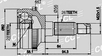 ШРУСы(граната) Mazda MZ-036A Lantis 323 BJ 1,3 1998-2003 наружный правый и левый