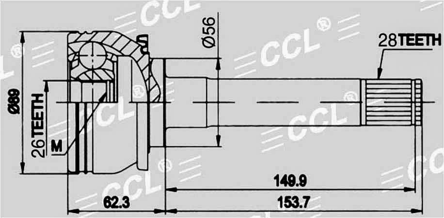 ШРУСы(граната) Mitsubishi MI-042 Pajero II V1#W-V5#W 1991-2001 наружный правый и левый