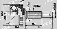 ШРУСы(граната) Nissan NI-049A Micra, March II K11 1,0 1992-2002 наружный правый и левый