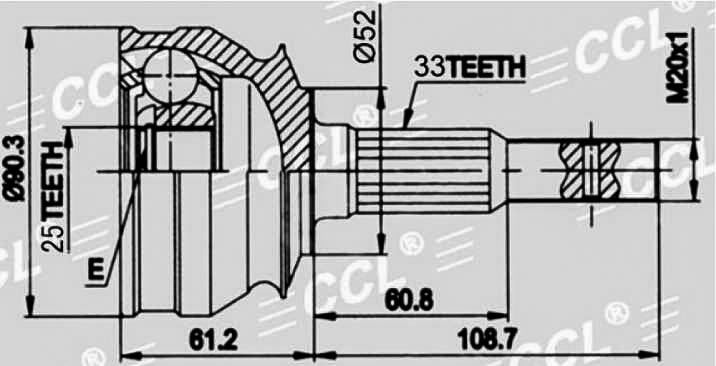 ШРУСы(граната) Opel OP-003 Ascona1.6/1.8/ 2,0 VECTRA 1,6/ 1,8/ 2,0  наружный правый и левый