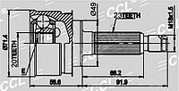 ШРУСы(граната) Suzuki SK-036 ALTO; SWIFT 1,0 G10B 1994-2006 наружный правый и левый