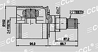 ШРУСы(граната) Toyota TO-538 Prado#J95, Surf #N185, 1994-2002 внутренний правый и левый