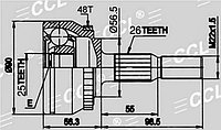 ШРУСы(граната) Volvo VO-007 850 (LS) S70 S80 V70 кроме turbo 1991-2000 наружный правый и левый