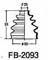 Жүк тиегіш Гранат тозаңқабы FB2093 CR-V RD1 JAP 1996-2002 сыртқы