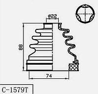 Пыльник Пыльник гранат C-1579 Универсальный внутренний