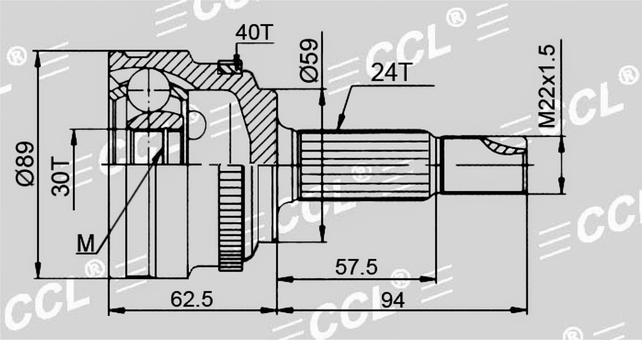 ШРУСы(граната) GEELY GL-008 Emgrand X7 2009-2014 наружный правый и левый