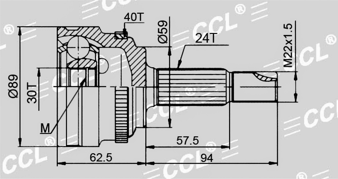 ШРУСы(граната) GEELY GL-008 Emgrand X7 2009-2014 наружный правый и левый - фото 1 - id-p91444971
