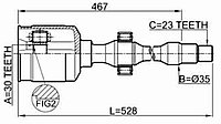 Toyota TO-582 GS350 GRS196 3.5, IS250 GSE25 түйіндемелері(граната); 4WD 2005-2011 ішкі оң