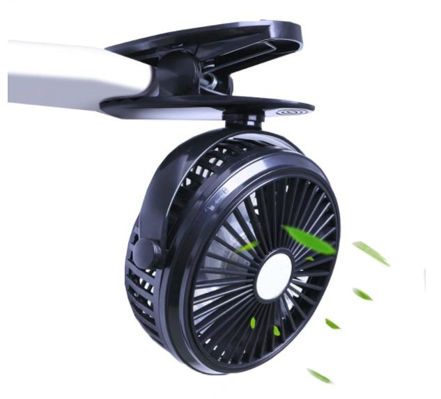 Мини-вентилятор Mini Fan с аккумулятором на прищепке для авто и дома.