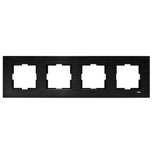 ЭЛЕКТРИЧЕСКИЙ МЕТАЛЛИЧЕСКАЯ ЧЕТВЕРНАЯ ГОРИЗОНТАЛЬНАЯ РАМКА NOVELLA ELOX SIYAH