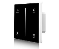 Панель SMART-P6-DIM-G-IN Black (12-24V, 4x3A, Sens, 2.4G) (arlight, IP20 Пластик, 5 лет)