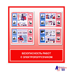 Плакаты "Безопасность работ с электропогрузчиком"