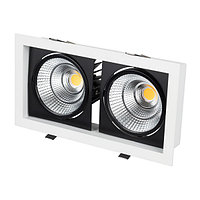 Светильник CL-KARDAN-S283x152-2x25W Warm3000 (WH-BK, 30 deg) (arlight, IP20 Металл, 3 года)