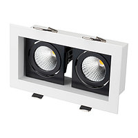 Светильник CL-KARDAN-S180x102-2x9W Day (WH-BK, 38 deg) (arlight, IP20 Металл, 3 года)