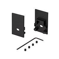 Заглушка SL-COMFORT-2542 BLACK c отверстием (arlight, Металл)