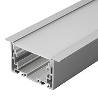 Профиль с экраном S2-LINIA69-F-2500 ANOD+OPAL (arlight, Алюминий)