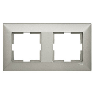 ЭЛЕКТРИЧЕСКИЙ МЕТАЛЛИЧЕСКАЯ ДВОЙНАЯ ГОРИЗОНТАЛЬНАЯ РАМКА TRENDA METAL INOX IKILI