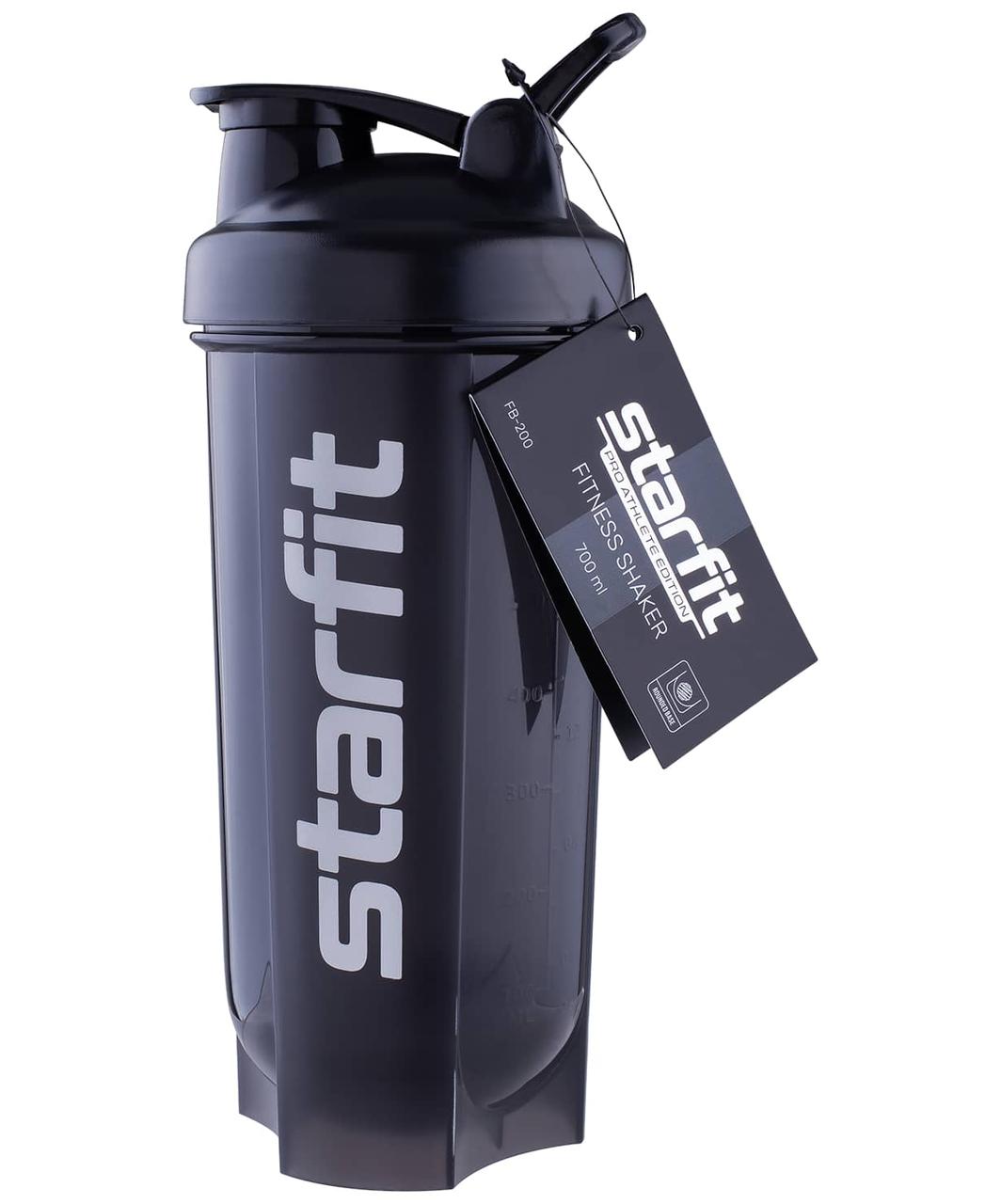 Шейкер STARFIT PRO FB-200, с металлическим венчиком, серый/черный Starfit