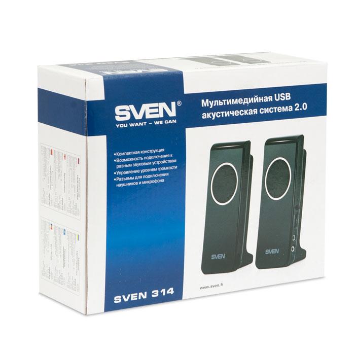 SVEN 314 Акустическая система с разъемами для подключения наушников и микрофона - фото 2 - id-p91484402