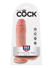PipeDream King Cock Фаллоимитатор реалистик с мошонкой на присоске телесный, L=20,3см, d=5.1см