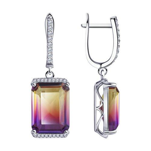 Серьги DIAMANT ( SOKOLOV ) серебро с родием 94-321-00500-1