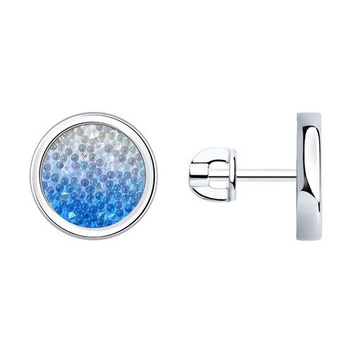 Серьги SOKOLOV серебро с родием, кристалл swarovski , фантазия 94024771