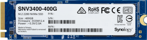 Synology SNV3400-400G Накопитель твердотельный SSD 400 GB M.2 2280 NVMe PCIe 3.0 x4 DWPD (0,68) MTBF (1,8)
