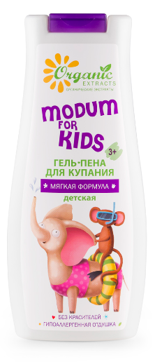 Гель-пена для купания MODUM FOR KIDS мягкая формула детская, 250 г - фото 1 - id-p91498149