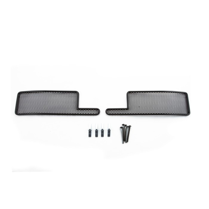 Сетка на бампер внешняя для Toyota Land Cruiser 200 2012-2015, 2 шт, черн., 10 мм