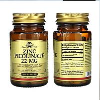 Solgar Пиколинат Цинка 22 мг.,100 таблеток, фото 4