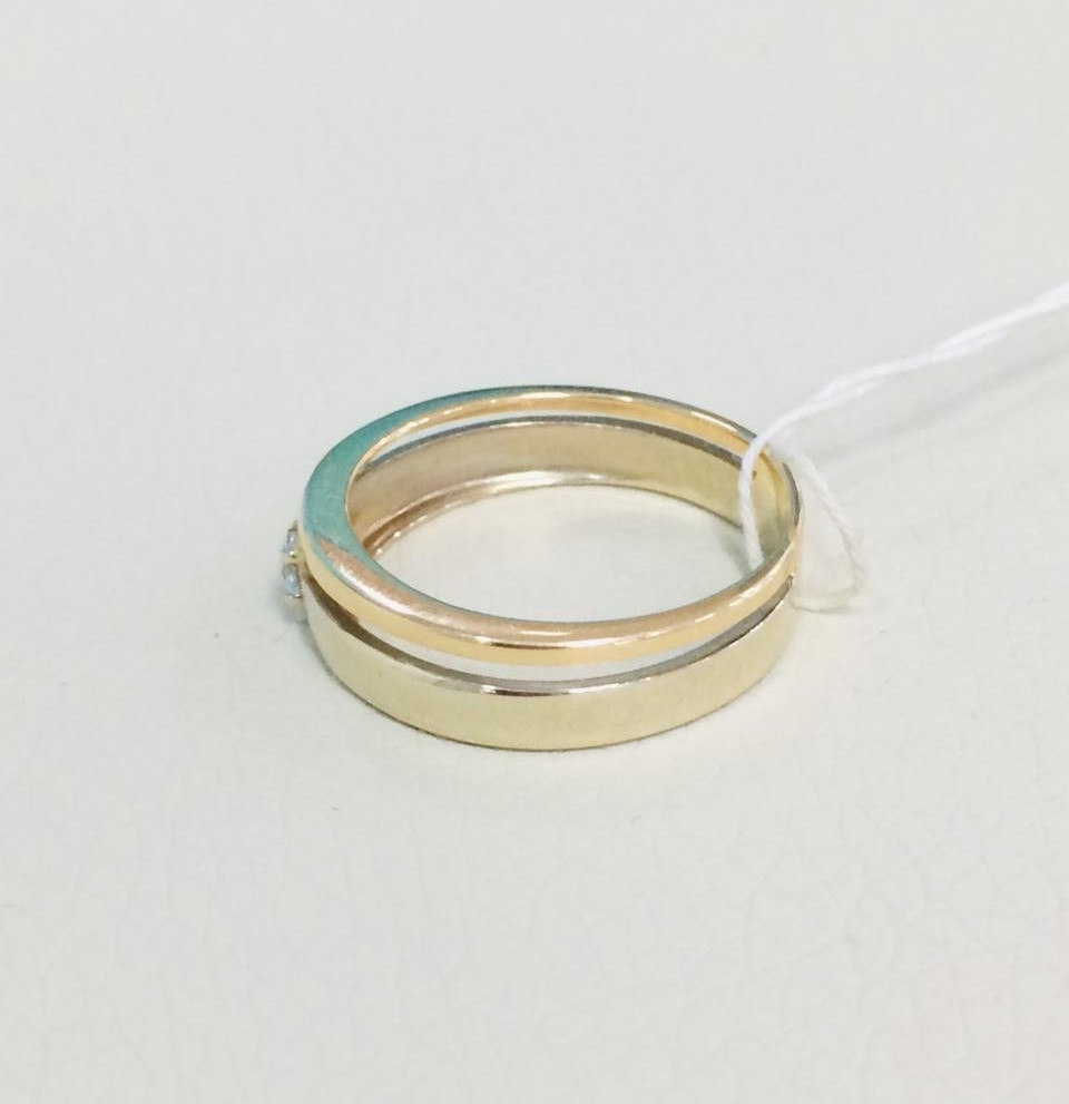 Обручальное кольцо с фианитом / 16,5 размер - фото 4 - id-p82945721
