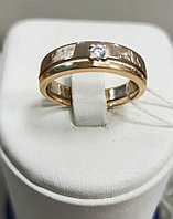 Обручальное кольцо с фианитом / 16,5 размер