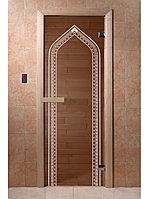 Дверь для бани "Арка бронза" 1900*700, 6мм, 2 петли