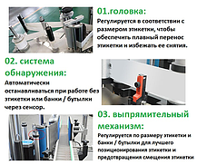Этикетировочный автомат для нанесения самоклеящейся этикетки 50-150 бут/мин, фото 2