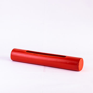 Ваза туба вертикальная CER-T из керамики красная  D6см. H39см.