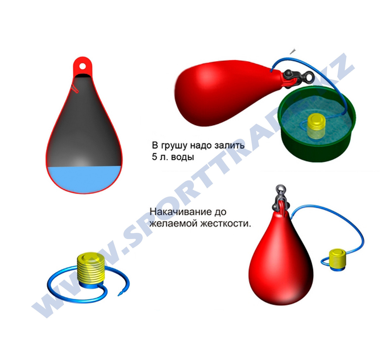 Груша боксерская Sparring pear 54х32см - фото 3 - id-p91510729