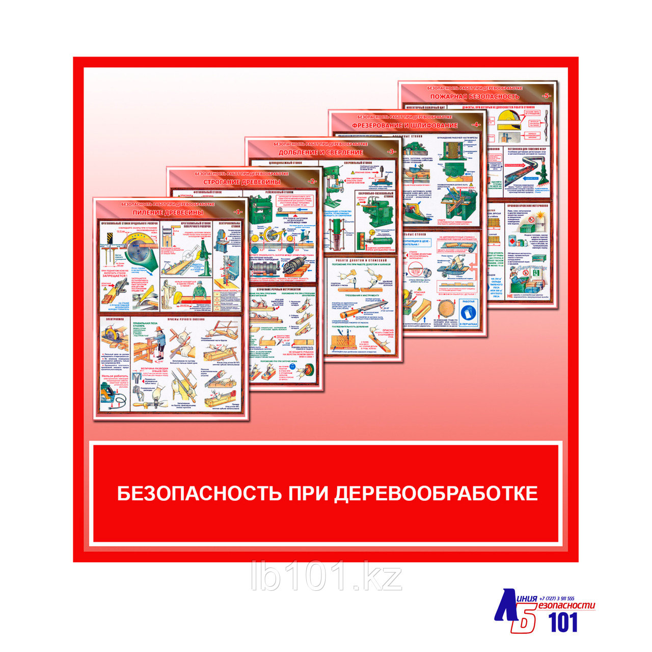 Плакаты "Безопасность при деревообработке"