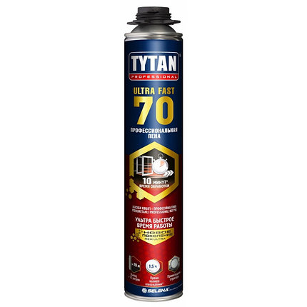 ПЕНА ПРОФЕССИОНАЛЬНАЯ TYTAN ULTRA FAST-70 Быстросохнущая 870мл, фото 1
