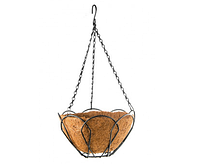 Подвесное кашпо с орнаментом, 25 см, с кокосовой корзиной