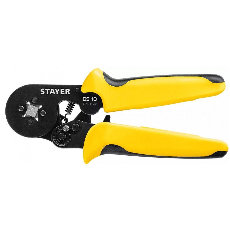 (44447) CS-10 пресс-клещи для втулочных наконечников 0.25 - 10 мм.кв, STAYER Professional