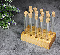 Пробирки для специй и декора на подставке 14 шт. Стеклоприбор