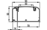 Кабель-канал 90х50 мм, с перегородкой, боковой и фронтальной крышками, фото 9