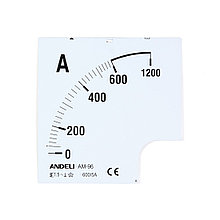 Шкала для амперметра ANDELI 1000/5 96*96 (new)