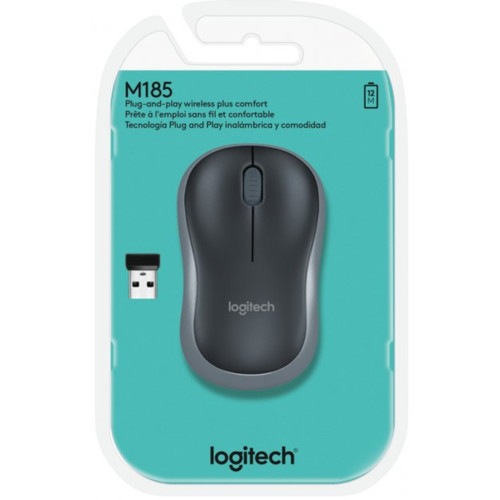 Logitech Wireless Mouse M185 Dark Grey мышь (910-002238) - фото 6 - id-p54890475