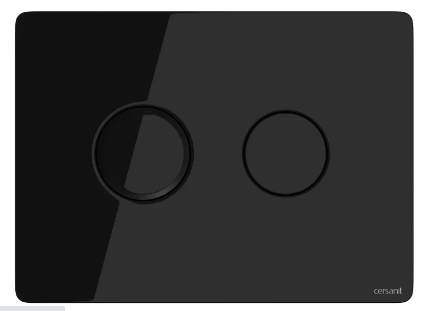 Кнопка ACCENTO для AQUA 50 пневматическая стекло черный - фото 1 - id-p91515703