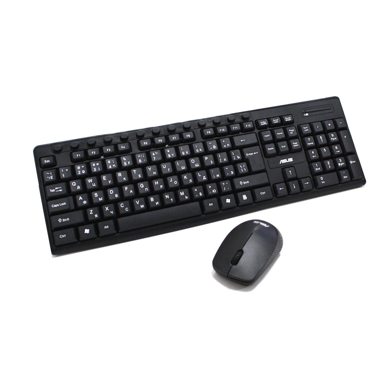 Комплект клавиатура и мышь беспроводные с USB- приемником на батарейках Asus KM 9800 черные - фото 9 - id-p91509296