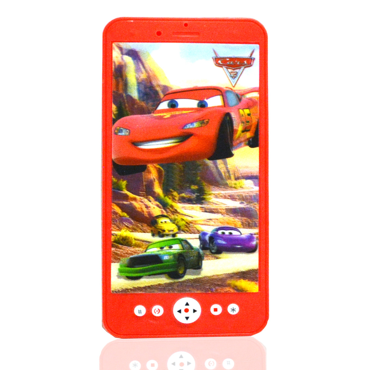 Интерактивный телефон на батарейках со звуковыми и световыми эффектами Cars красный - фото 1 - id-p91375021