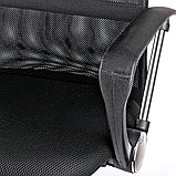 Кресло для руководителя Helmi HL-E16 "Content", ткань, сетка, экокожа, черное, фото 5