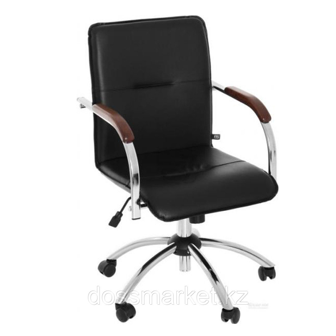 Кресло для персонала SAMBA (BOX-2) RU V-14 1.043, искусственная кожа, черная - фото 1 - id-p91527588
